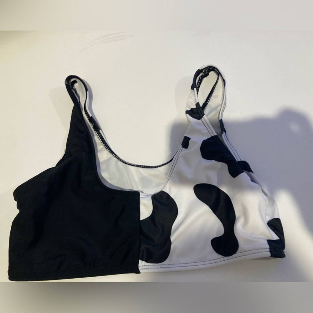 AMAZON cow print swimsuit, size 11-12, new without tags
